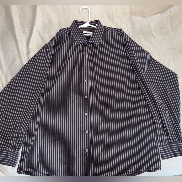 Calvin Klein Other - Calvin Klein Men's Black‎ Striped Shirt 17.5- 34/35